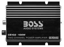 BOSS Audio Systems CE102 2 Channel Car Amplifier - 100 High 100 watt max. 