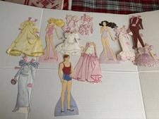 Vintage 1988 Perfume Pretty Barbie Mattel 3 PAPER DOLLS And clothes