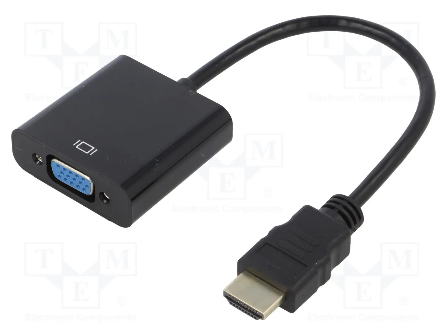 Akyga Schwarz Ak-Ad-42 Vga-Hdmi-Konverter-Adapter Für Full-Hd-Monitore Mit 15 Cm Langem F/M-Kabel - Bild 3