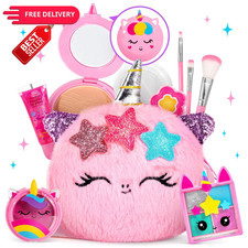 ULOVEME Kids Real Makeup Kit for Little Girls - Real, Non Toxic, child-size