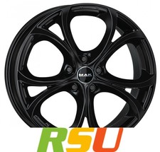 MAK Lario gloss black 8x18" ET34 LK5 110 ML 65.1 Alufelgen 18 Zoll