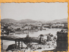 VICTORIA & GREY ST BRIDGES BRISBANE QLD 83MM 60MM PHOTOGRAPH CARD 1940/50