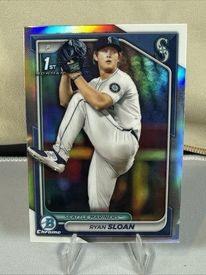 2024 Bowman Draft Ryan Sloan Chrome Refractor 1st Prospect #BDC-99 Mariners