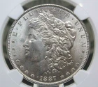 1887 "P" Morgan SILVER Dollar $1 NGC MS63 #023 BU Uncirculated Unc ECC&C, Inc.