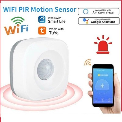 Wlan WiFi PIR-Bewegungsmelder Sensor Funk Haus Alarmsystem Smart Life APP Tuya