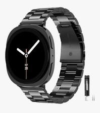 Stainless Steel Black Watch Band For Samsung Galaxy Watch 8 40mm 44mm 46mm