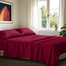 100 Egyptian Cotton King Size Sheets Set - Luxury 1200 Series Signature Coll...