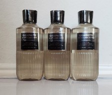 Bath Body Works Men's Graphite 3-In-1 Hair, Face body Wash Set of 3