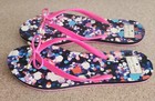 Kate Spade Hot Pink Thong Sandals Have Front Gold Charms-size 11 — photo 4