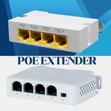 4-Port Gigabit POE Extender Network Switch Repeater IEEE802.3af/at PoE Switch.