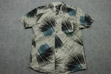 O'Neill Shirt Mens Medium Multicolor Palm Leaf Hawaiian Short Sleeve Button Up