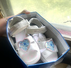 Blue's Clues Girls White/Pink/Blue Heart Sandals Hook & Loop Blue US 12 EU 21 — photo 1