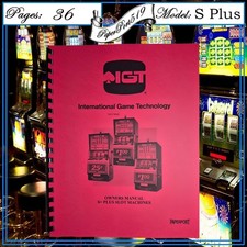 IGT S + PLUS MÁQUINA TRAGAMONEDAS MANUAL Propietarios y Servicio