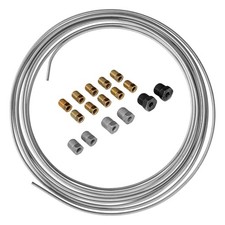 3/16 inch Galvanized Steel 25ft Brake Line Kit Replacement Set Steel Brake Line