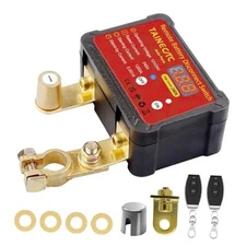 Remote Battery Disconnect Switch 12V 240A with Led L(3.94*2.68*1.77) Black