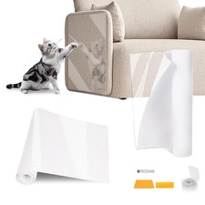 Transparent Anti Cat Scratch Furniture Protector, 2pcs 118 x 11.8in Flexible ...