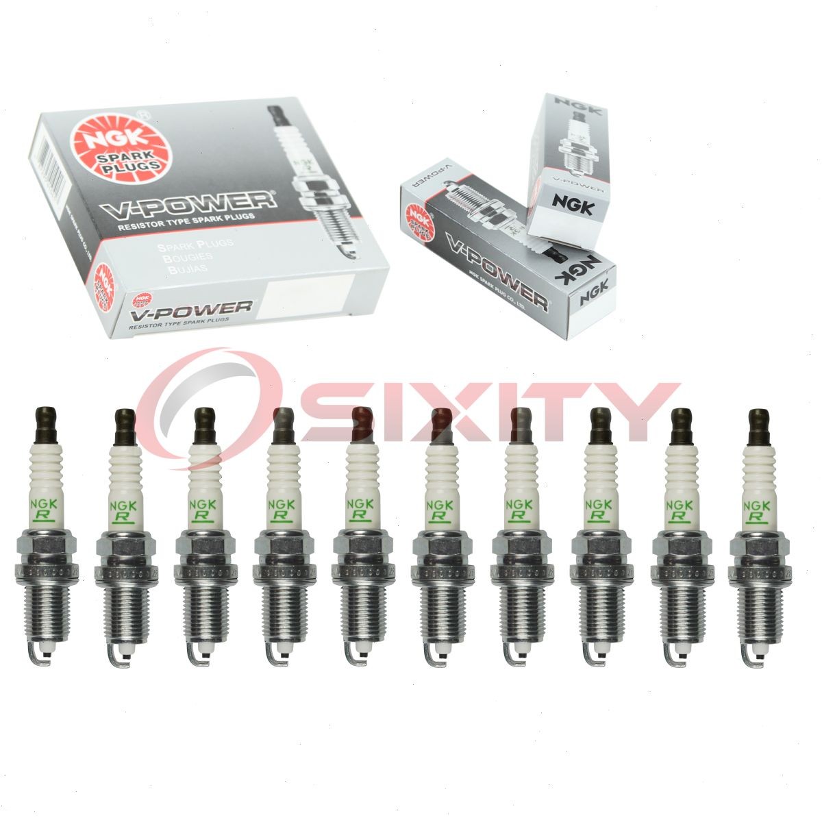 10 pc NGK 90760 ZFR6F-11 BLYB V-Power Spark Plugs for SP445 RC12LYC RC12LC4 wt