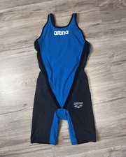 Womens ARENA Powerskin Carbon Open Back Swimsuit Size 32