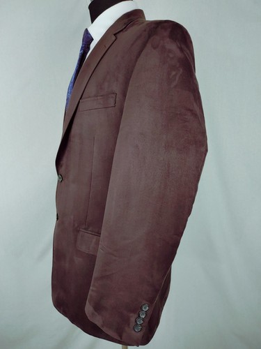 Chaqueta Blazer Abrigo Deportivo Chaps Ralph Lauren Para Hombres 44R Imitación Gamuza Cuero Marrón - Imagen 3 de 14