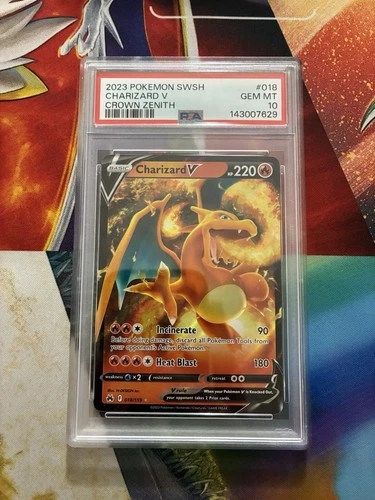 POKEMON CARD SWORD & SHIELD BRILLIANT STARS #017 CHARIZARD V PSA 10 2022
