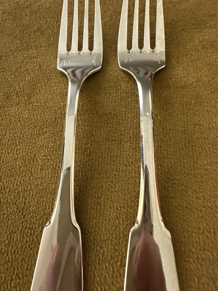 Christofle FRANCIA “Cluny”.— (2) TENEDORES ENSALADA — Foto 3 de 4