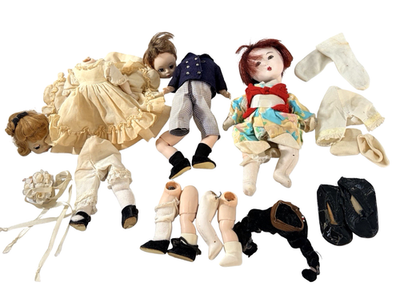 #ad #ad Vintage Composition Plastic Project Dolls Parts Repair Restore As Is Lot of 3 $30.12