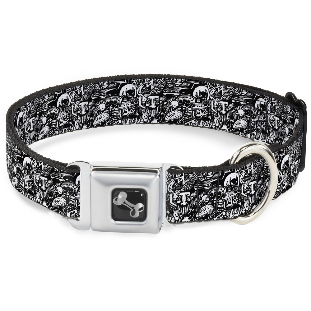 Dog Collar Bone Comic Nightmare WIDE-Small 13-17"" (US IMPORT)