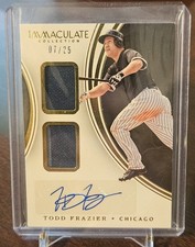 2016 Immaculate Dual Material Auto Relic /25 Todd Frazier Game Used