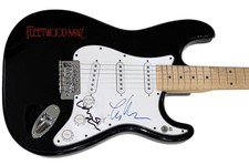 Fleetwood Mac Lindsey Buckingham Christine McVie Signed Electric Guitar BAS COA