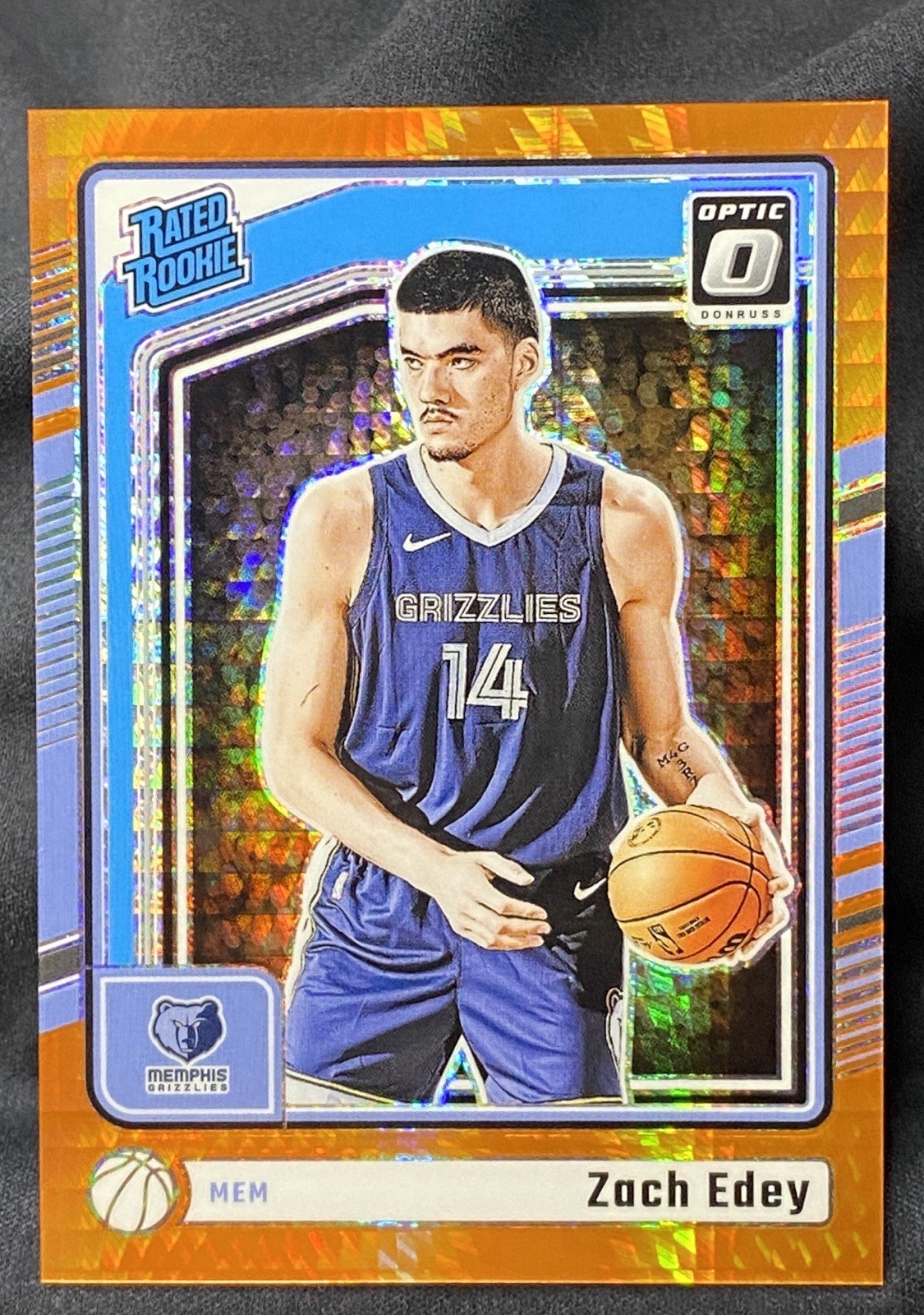 2024-25 Optic #288 ZACH EDEY /299 Orange Hyper PRIZM SP Rated ROOKIE Grizzlies