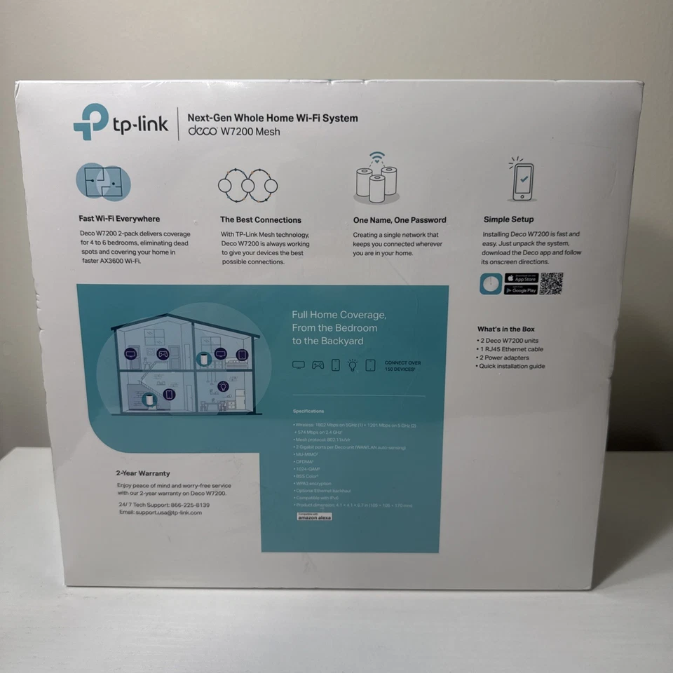 Router inalámbrico TP-LINK DECOW7200 3600 Mbps - Blanco Foto 3 de 4