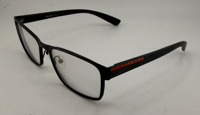 PRADA EYEGLASSES FRAMES ONLY VPS50G BLACK FULL RIM 55-17-140
