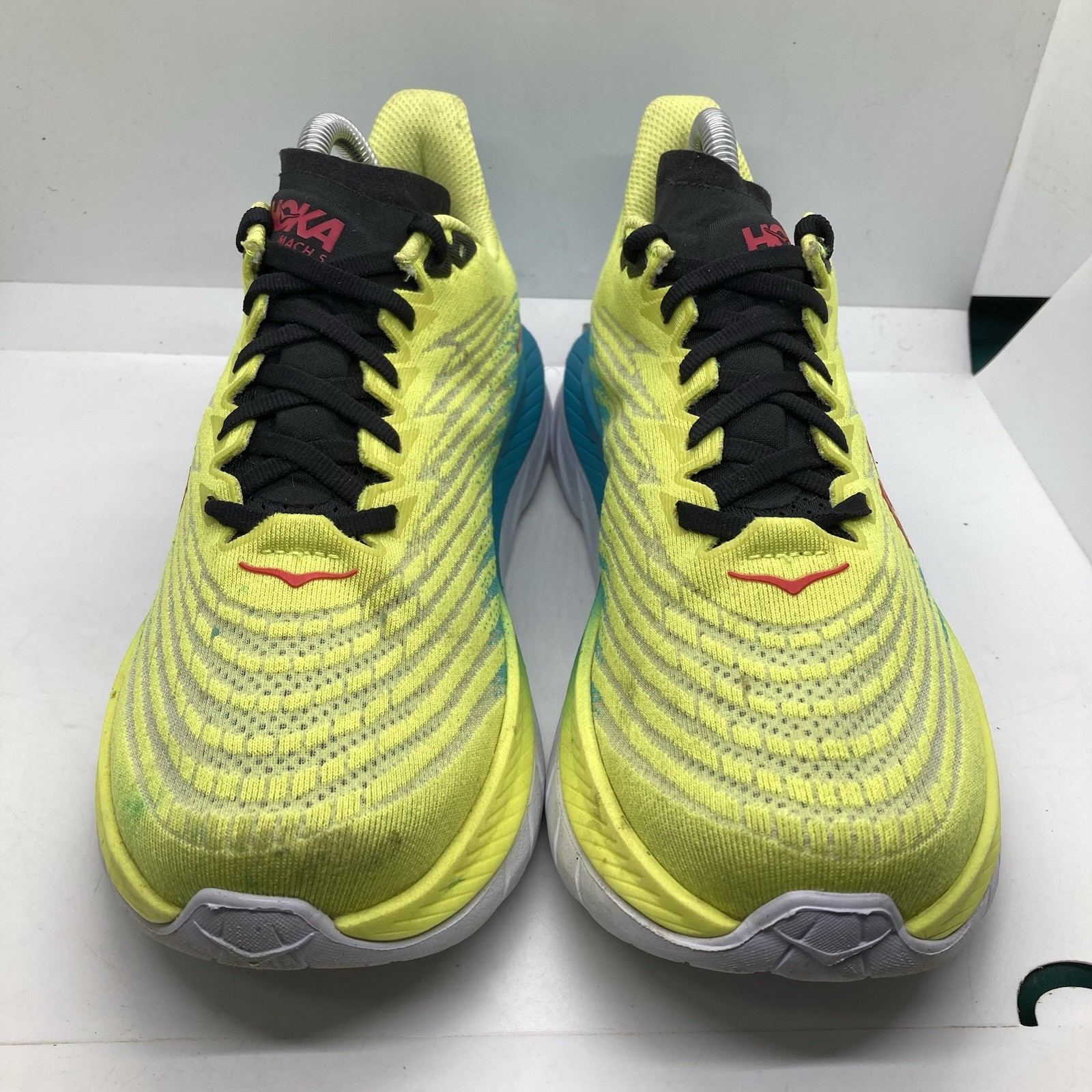 Hoka One One Mach 5 Shoes Womens 8B Yellow Blue Running Sneakers PROFLY Athletic thumbnail 3