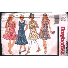 Vintage Butterick 3275 Girls Dress and Leggings Sewing Pattern Size 12
