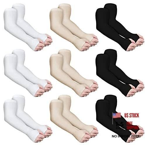 9 Pairs Elder Skin Protector Sleeves Thin Skin Arm Sleeve Bruise Protective