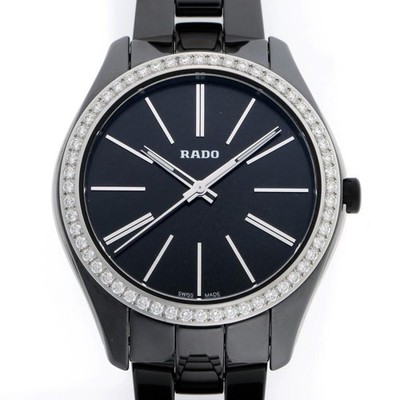 RADO Hyperchrome R32312152 129.0312.3 Diamond Quartz Black Ceramic Women's Watch