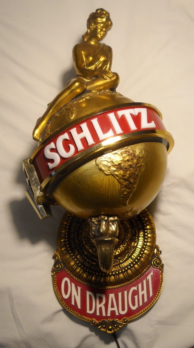 Vintage Schlitz Beer Lighted Sign Globe & Woman | eBay