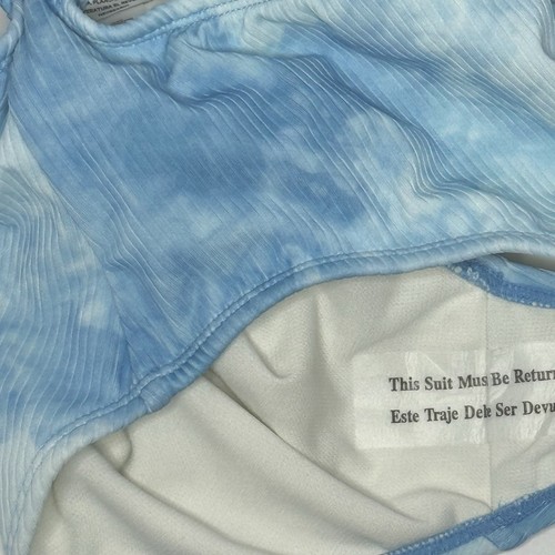 Art Class Girls Blue Cool Tie Dye One Piece Monokini Swimsuit Size M (7/8) New! - Picture 5 of 8