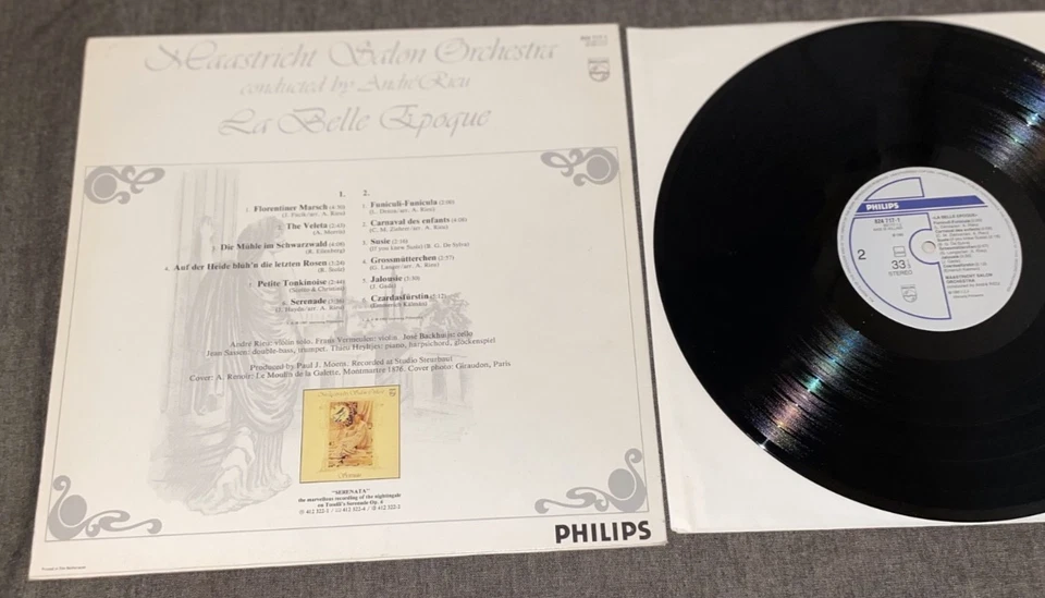 Andre Rieu, violin, Maastricht Salon: La Belle Epoque Philips 824 717-1 ed1 NM/M - Image 2 of 2