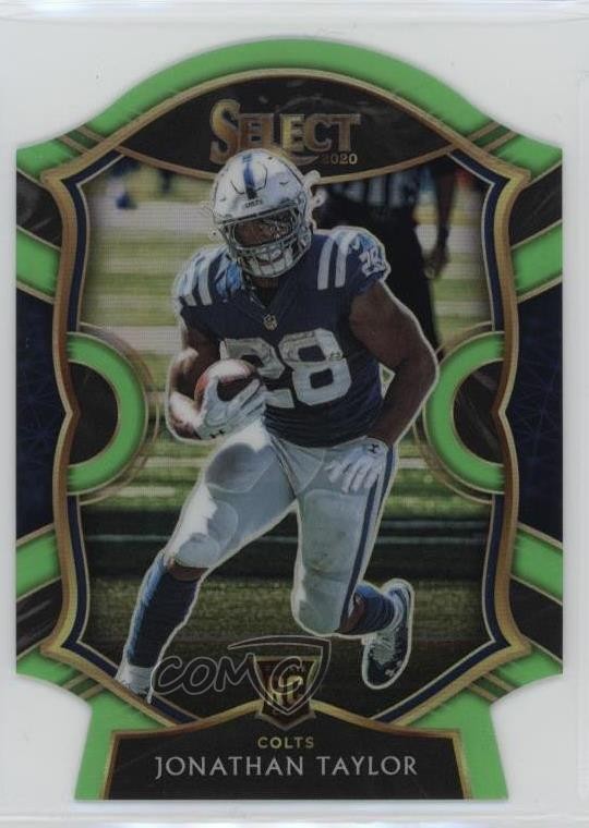 2020 Select Concourse Neon Green Prizm Die-Cut Jonathan Taylor Rookie RC 12fr
