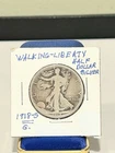 1918-S WALKING LIBERTY HALF DOLLAR - 90% SILVER  “G” CONDITION IN COIN HOLDER