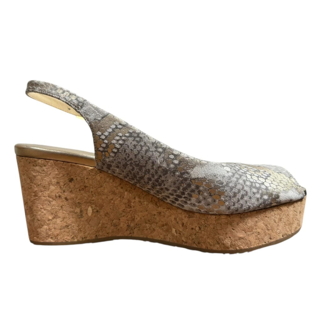 Jimmy Choo Python Pattern Wedge Sandals Gray 24cm… - image 5