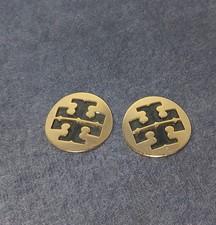 Tory Burch Gold Logo Medallion Set 2 Replacements Leather Backing Hardware
