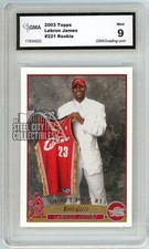 LeBron James 2003-04 Topps Rookie Card #221 GMA 9
