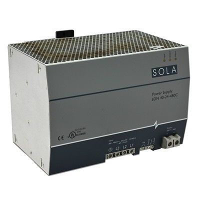 Emerson SOLA SDN 40-24-480C Power Supply, Input 380-480V~ 1.6A, Output 24V 40A