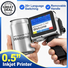 Mini Inkjet Printer w/ Grips Portable Coding Machine Text Label Logo Print NEWWW