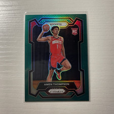 2023 Panini Prizm Basketball • Amen Thompson Rookie Card Green Prizm #150. rookie card picture