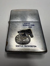 Seattle Worlds Fair 1962 Zippo Lighter Used Vintage Collectible