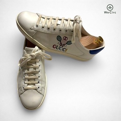 Gucci Ace Sneaker Tennis Print Weiß 41 Herren  - WeCirc