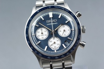 [Box, Papier] SEIKO Selection S Serie SBTR053 blau Chronograph Quarz Datum Uhr